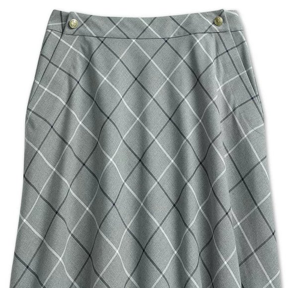 NWT Tommy Hilfiger Adaptive Windowpane Check Skirt - Picture 1 of 4